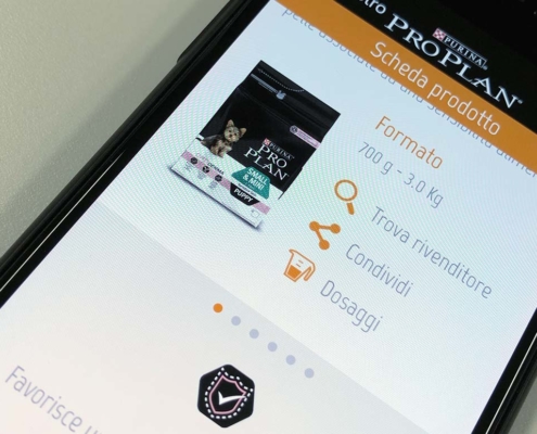 App mobile PURINA scheda prodotto